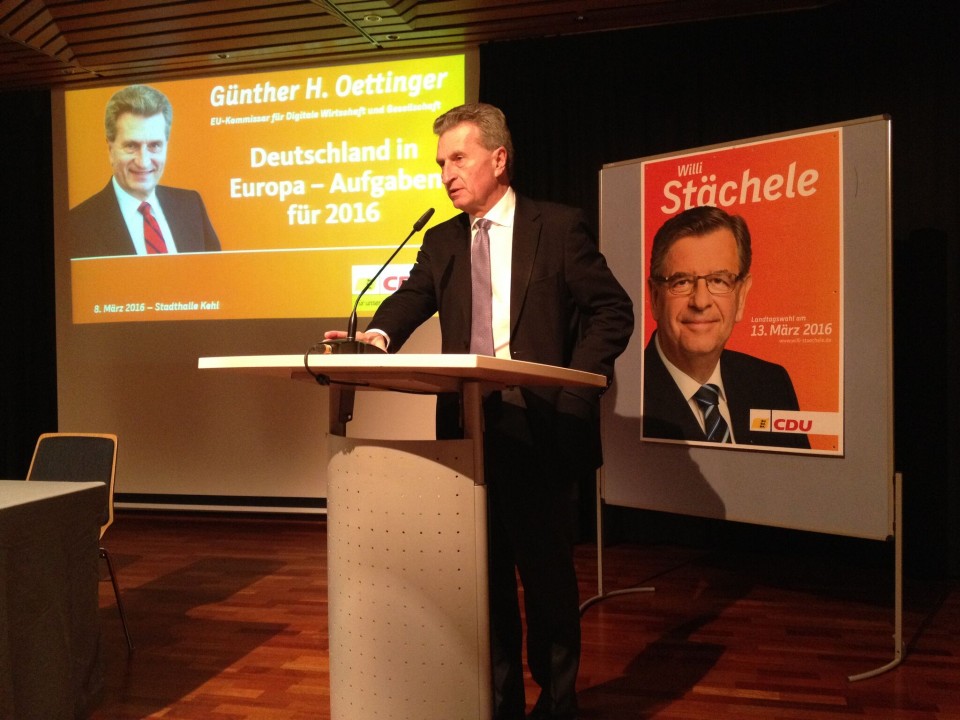 Gnther H. Oettinger: Wer die Daten hat, hat die Macht (Foto: Reiner Denz)